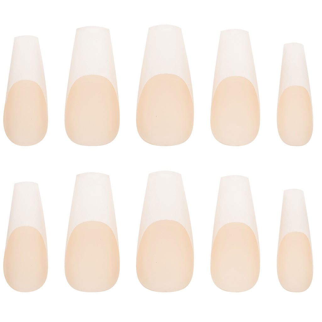 Nail HQ False Nails Long Coffin - French (Loose)