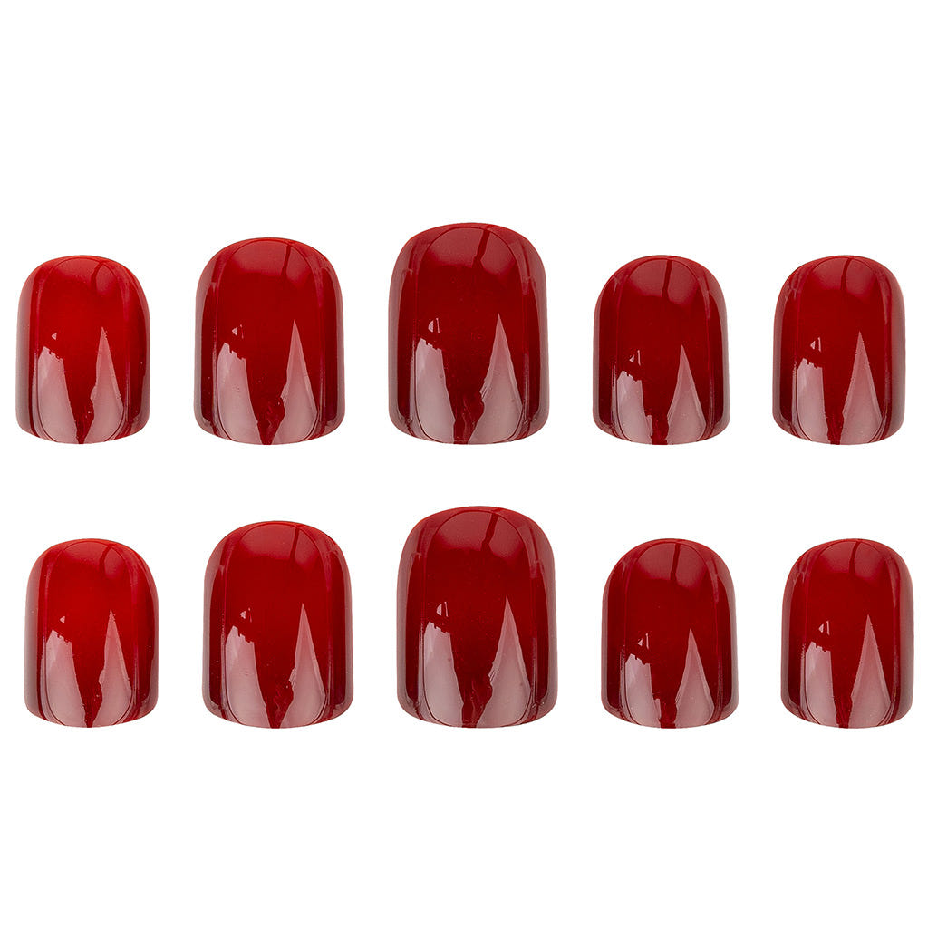 Nail HQ False Nails Square - Deep Red (Loose)