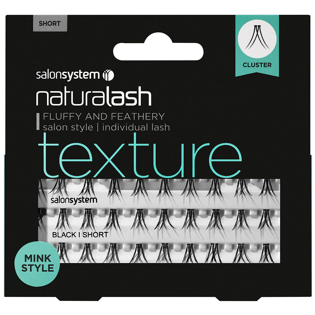 Salon System Cluster Lashes Mink Style Short Black