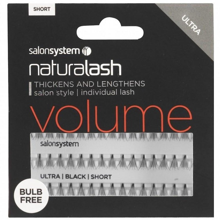 Salon System Individual Lashes - Salon System Individual Lashes BULB FREE Short Black