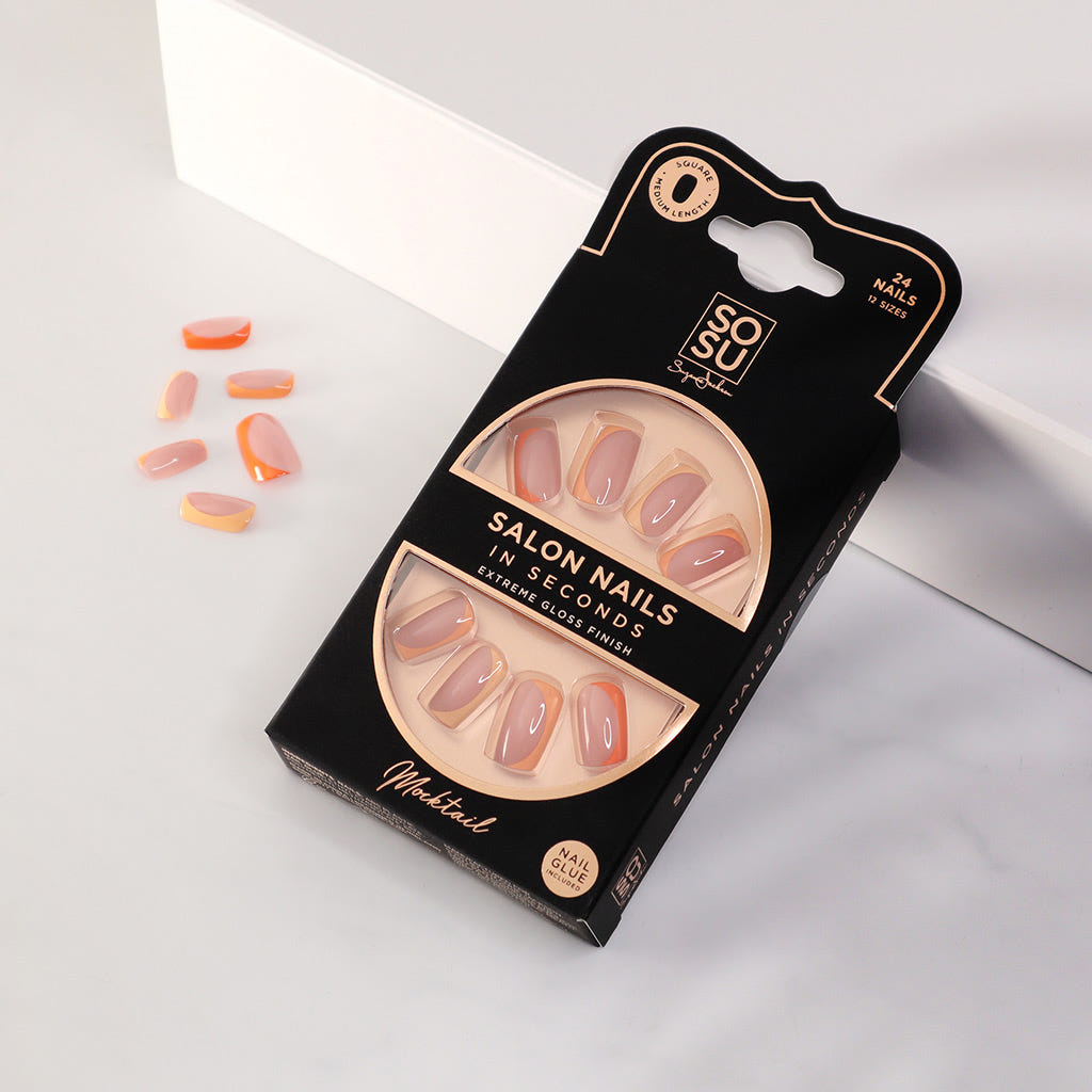 SOSU by SJ False Nails Square Medium Length - Mocktail (Lifestyle Shot)
