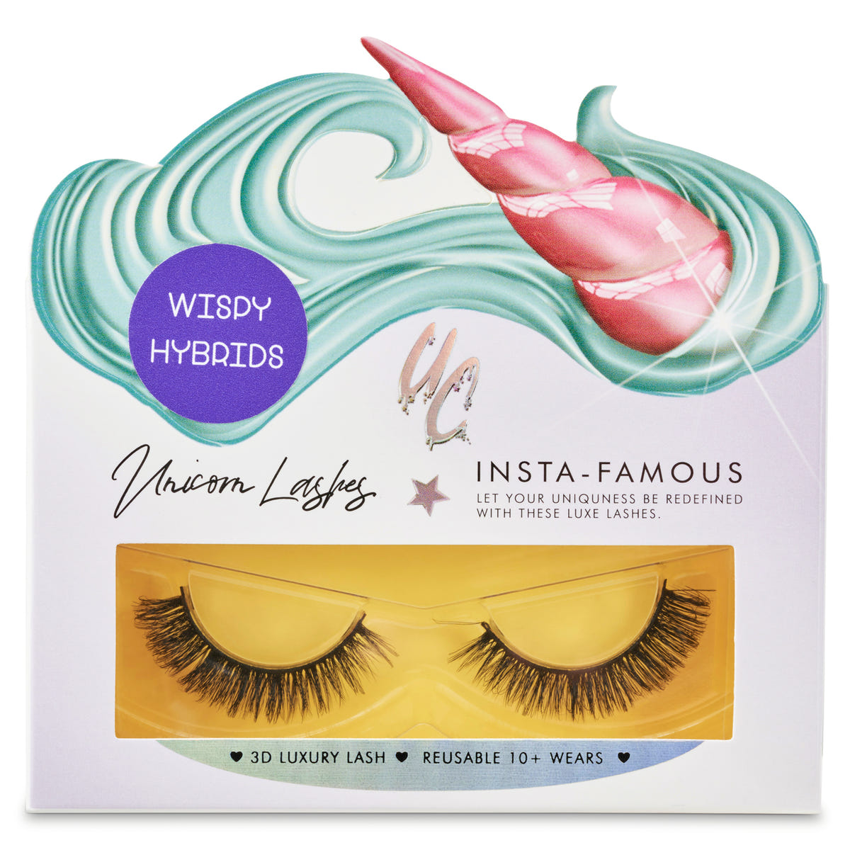 Unicorn Cosmetics 3D Faux Mink Lashes - Wispy Hybrids