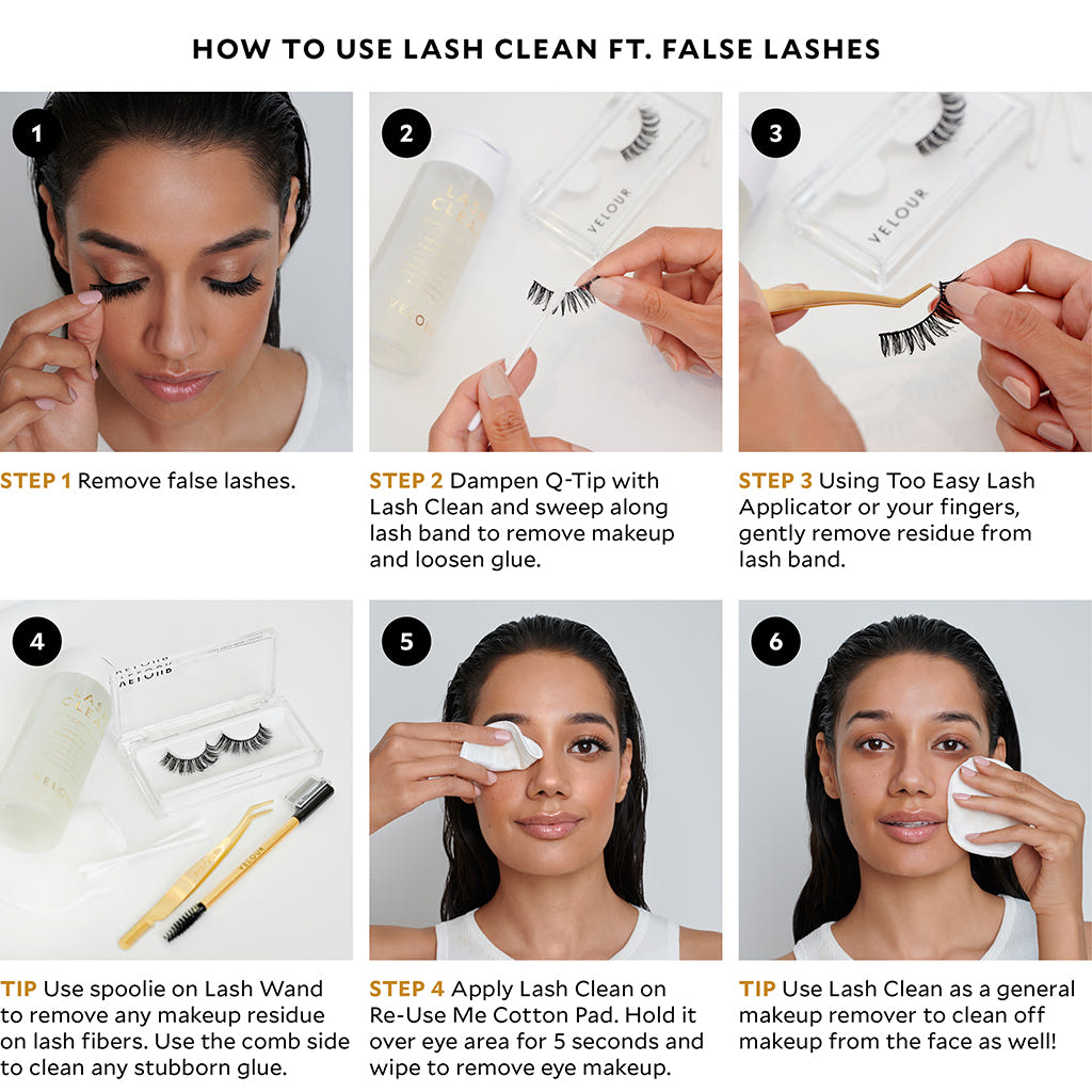 Velour Lash Clean Oil-Free Makeup Remover (How to with false lashes)
