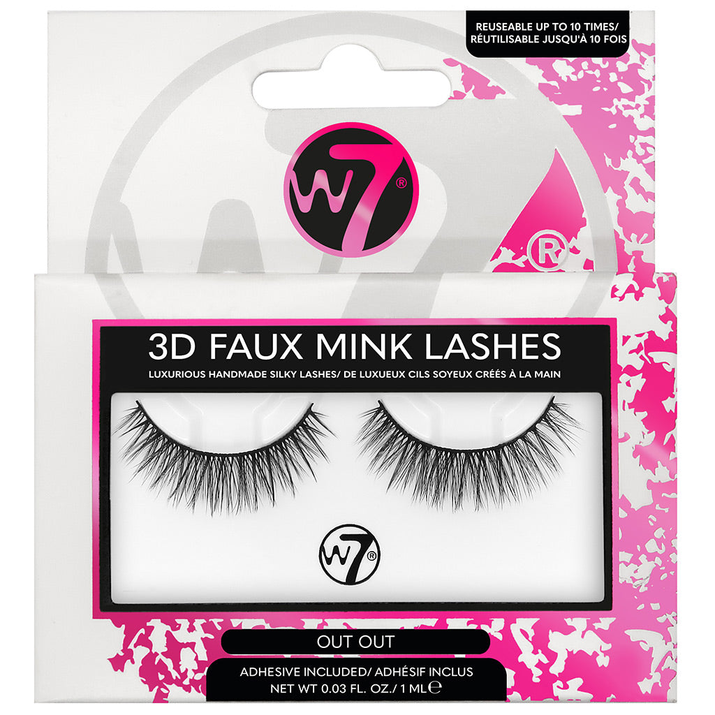 W7 3D Faux Mink False Lashes - Out Out
