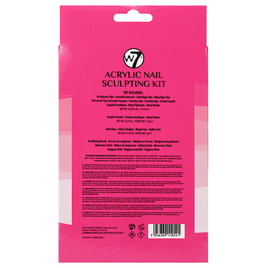 W7 Acrylic Nail Sculpting Kit False Eyelashes